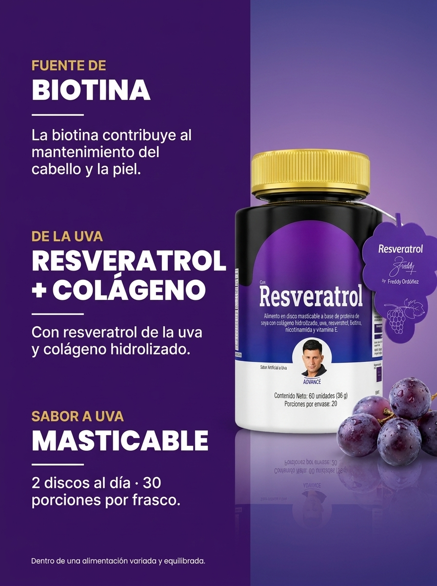 Resveratrol AMBRA · Sabor uva — V3