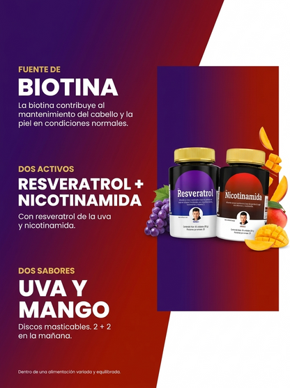 Combo Advance · Resveratrol + Nicotinamida NAD+